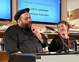 Maruan Paschen und Judith Hermann bei der Lesung im Literaturhaus.